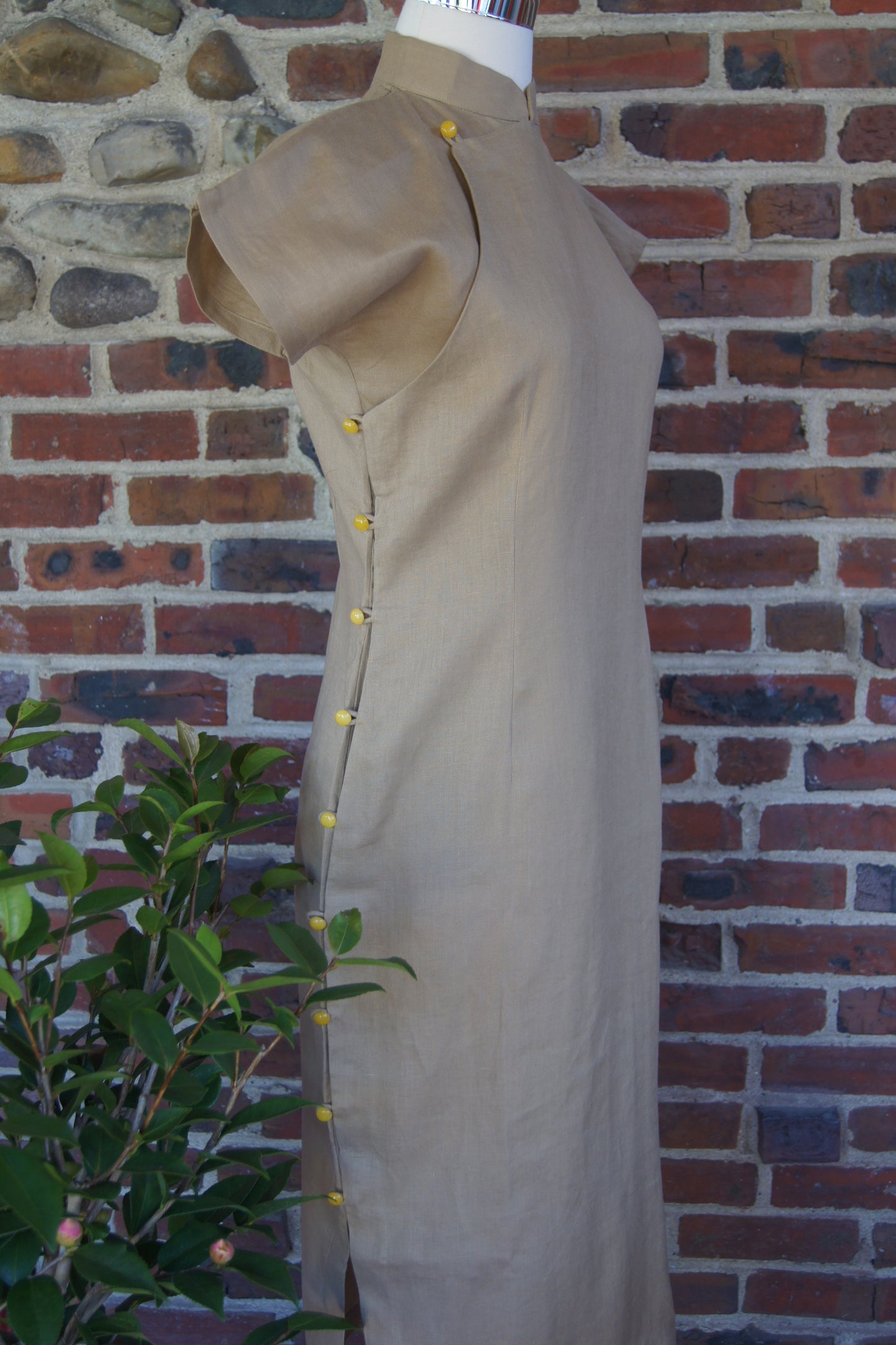 Vestido Qipao amarillo de Yao-Lotus