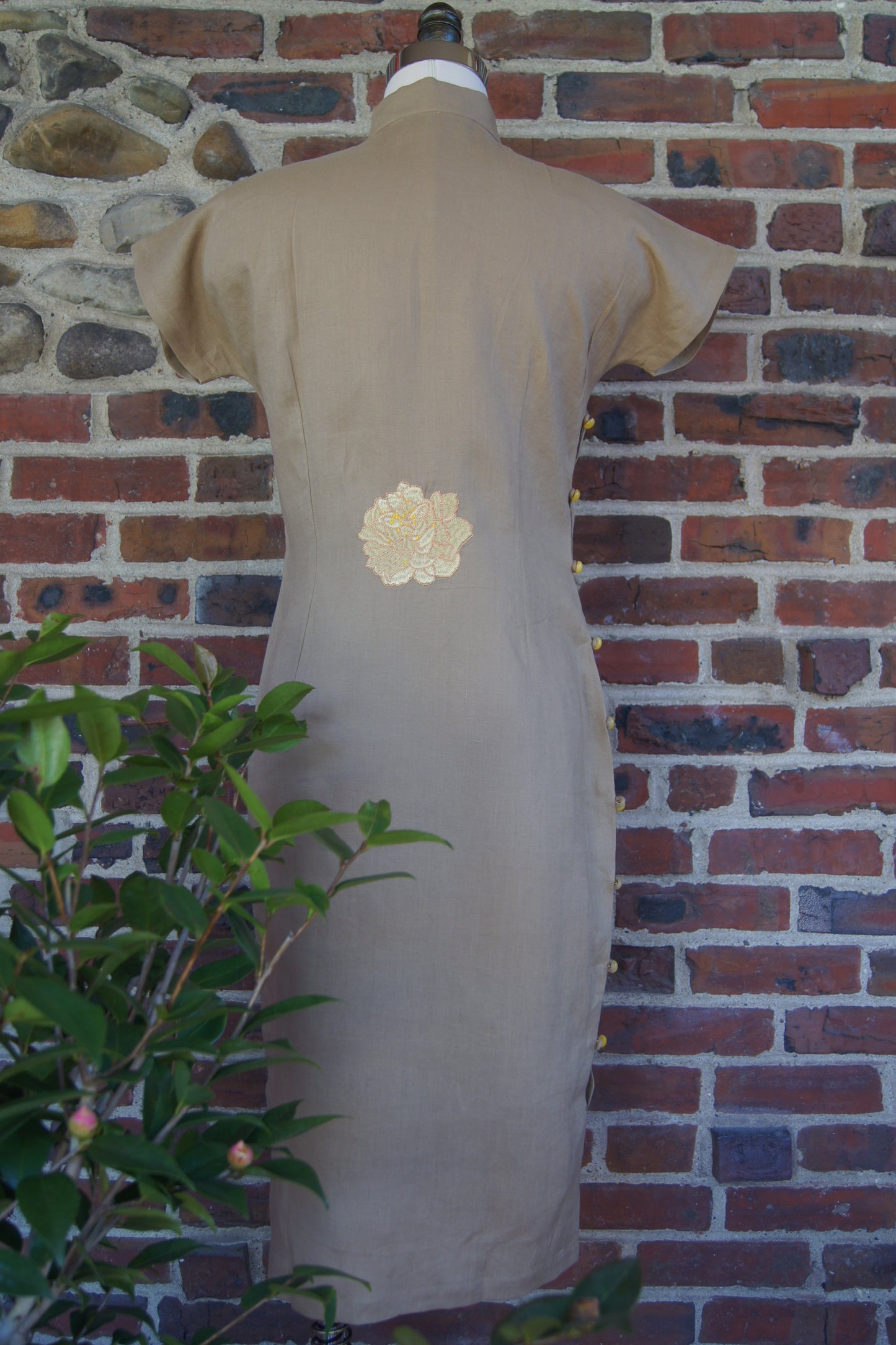 Vestido Qipao amarillo de Yao-Lotus