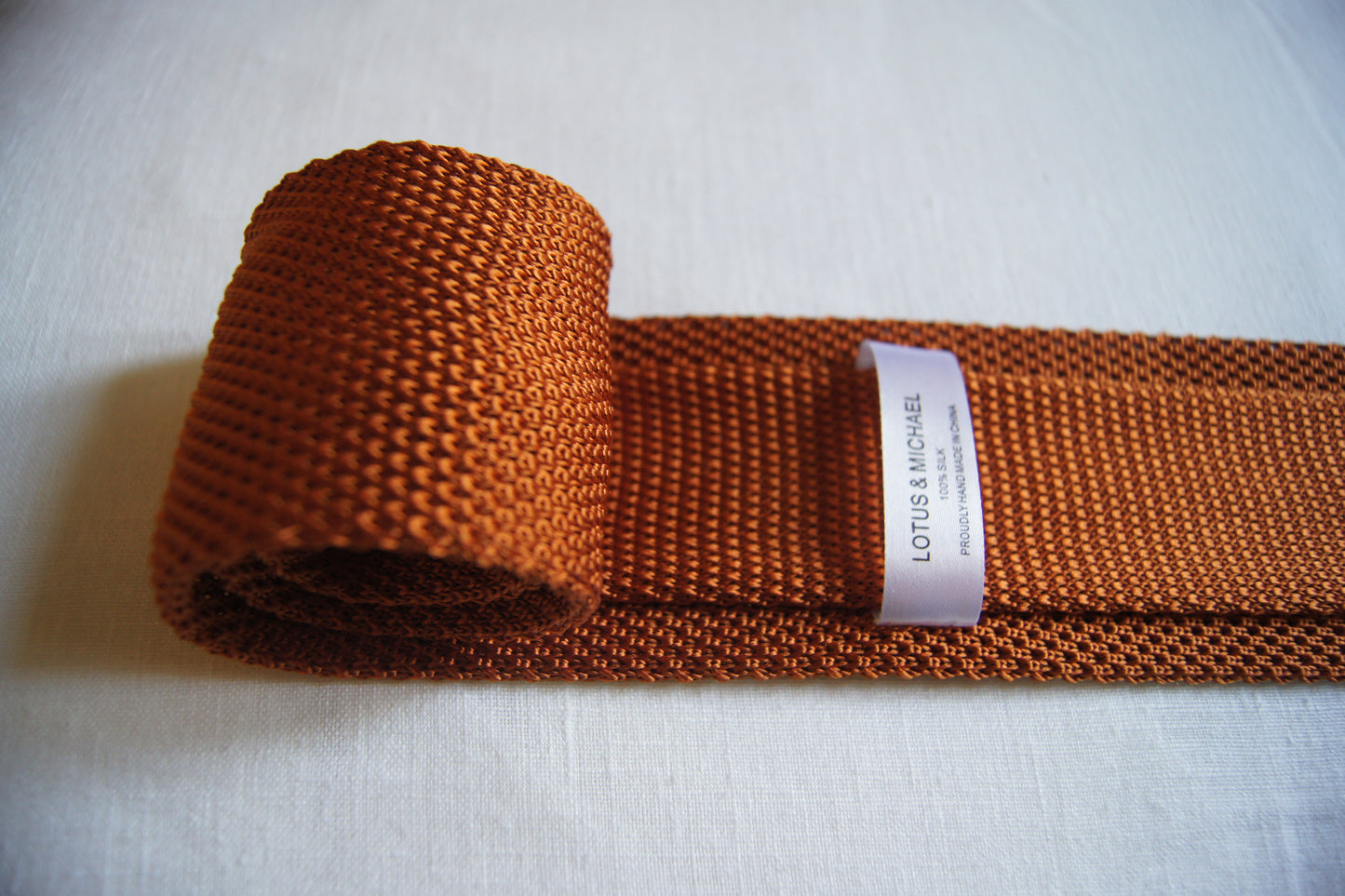 Corbata De Punto De Seda-Ginger