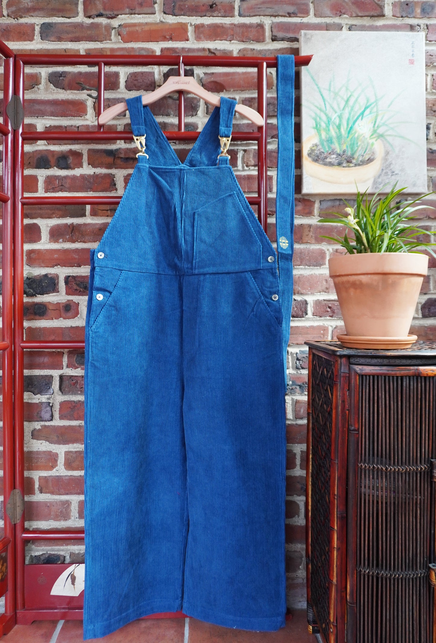 Plush x Happiness-Lotus' Corduroy Overall