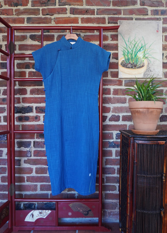 Indigo Summer-Lotus’ Qipao Dress
