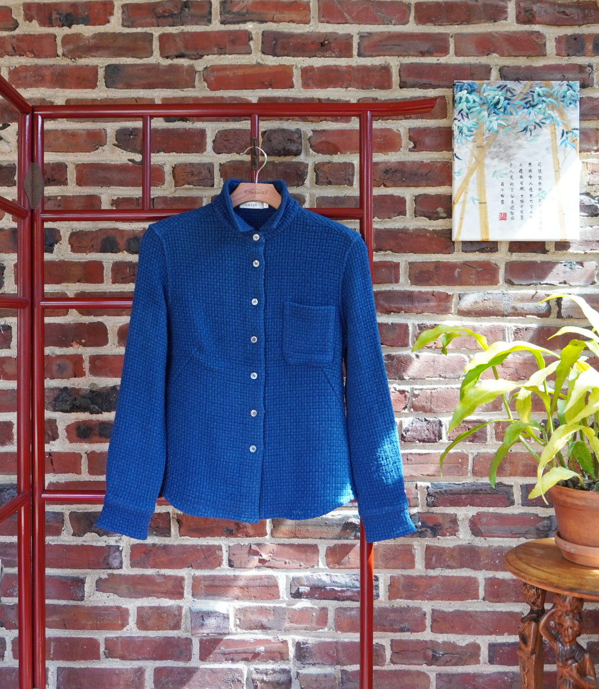 Slubbie-Lotus' Indigo Plant-dyed Thermal Shirt